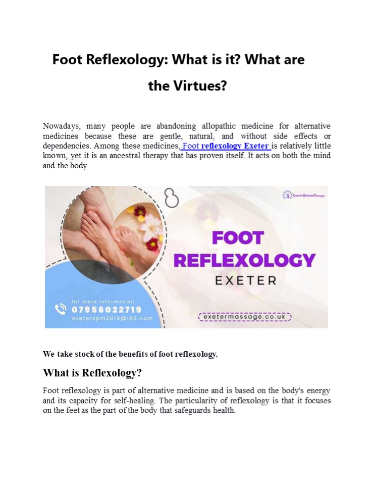 Foot Reflexology Massage - Why opting this Massage for Your Health
