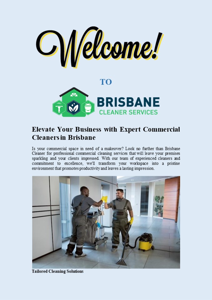 The Ultimate Commercial Cleaning Experience in Brisbane