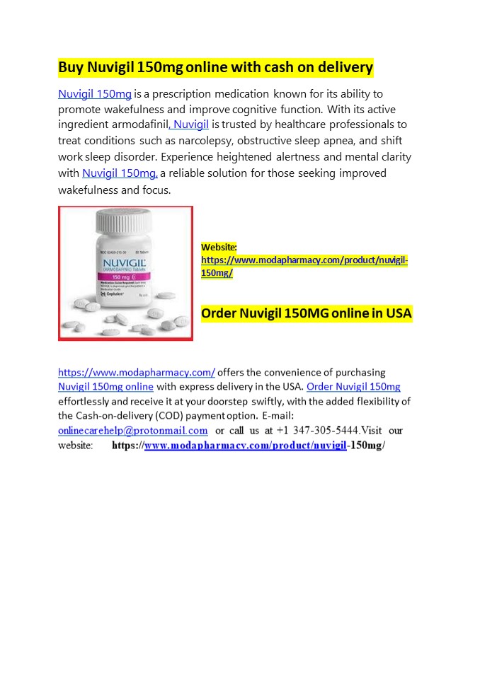 Buy Nuvigil 150mg online with cash on delivery