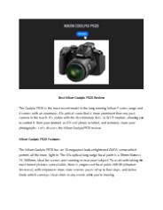 Best Nikon Coolpix P520 Review