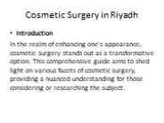Cosmetic Surgery in Riyadh