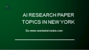 Ai Research Paper Topics In New York
