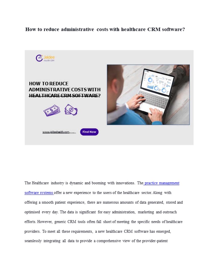 How to reduce administrative costs with healthcare CRM software? (6)
