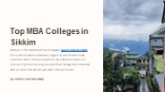 Top MBA Colleges in Sikkim