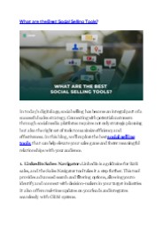 What are the Best Social Selling Tools?
