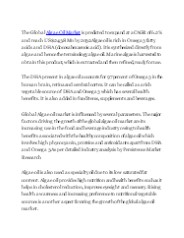 Algae Oil Market Trends Analysis