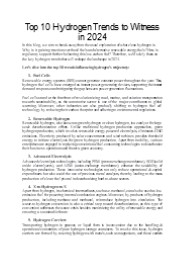 Top 10 Hydrogen Trends to Witness in 2024