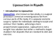 Liposuction in Riyadh