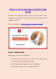 Effective Home Remedies to Get Rid of Bad Breath