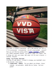 Swish Your Imagination: Making Custom Basketballs Online