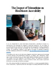 The Impact of Telemedicine on Healthcare Accessibility