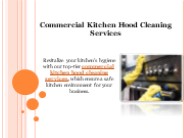Commercial Kitchen Hood Cleaning Services