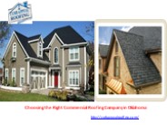 Choosing the Right Commercial Roofing Company in Oklahoma