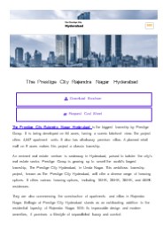 The Prestige City Rajendra Nagar