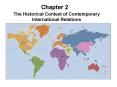 The Historical Context of Contemporary International Relations PowerPoint PPT Presentation
