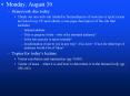 Monday, August 30 PowerPoint PPT Presentation