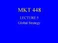 MKT 448 PowerPoint PPT Presentation