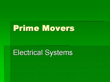 Prime Movers