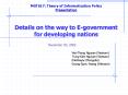 MGT617: Theory of Informatization Policy Presentation Details on the way to Egovernment for developi PowerPoint PPT Presentation