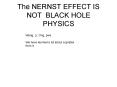 The NERNST EFFECT IS NOT BLACK HOLE PHYSICS PowerPoint PPT Presentation