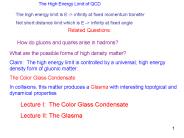 The High Energy Limit of QCD