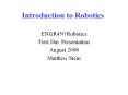 Introduction to Robotics PowerPoint PPT Presentation