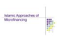 Islamic Approaches of Microfinancing PowerPoint PPT Presentation