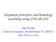 Alignment principles and homology searching using (PSI-)BLAST