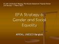 EFA Strategy 6: Gender and Social Equality PowerPoint PPT Presentation