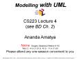 Modelling with UML PowerPoint PPT Presentation