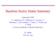 Baseline Sector Status Summary