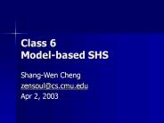 Class 6 Model-based SHS