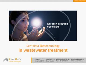 Lentikats Biotechnology in wastewater treatment