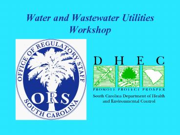 Water and Wastewater Utilities Workshop