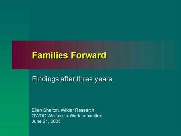 Families Forward