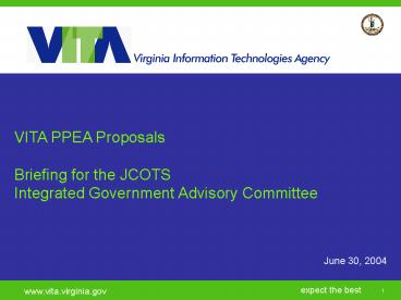 Annual ITIB Recommended Technology Investment Projects (RTIP) Report to Governor