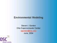 Environmental Modeling