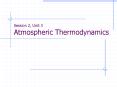 Session 2, Unit 3 Atmospheric Thermodynamics PowerPoint PPT Presentation