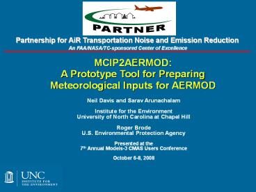 MCIP2AERMOD: A Prototype Tool for Preparing Meteorological Inputs for ...