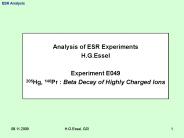 ESR Analysis