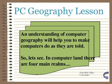 PC Geography Lesson