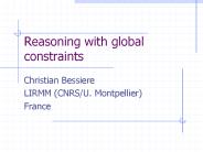 Reasoning with global constraints