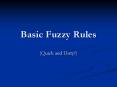 Basic Fuzzy Rules PowerPoint PPT Presentation