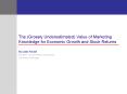The Grossly Underestimated Value of Marketing Knowledge for Economic Growth and Stock Returns PowerPoint PPT Presentation