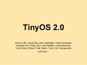 TinyOS 2'0