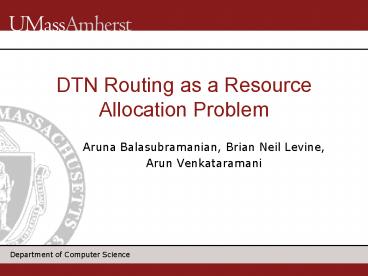 Aruna Balasubramanian, Brian Neil Levine,