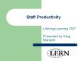 Staff Productivity PowerPoint PPT Presentation