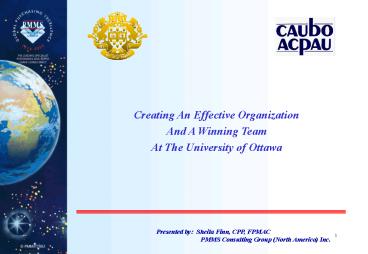 Presented by: Sheila Finn, CPP, FPMAC