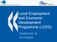 Local Employment and Economic Development Programme (LEED) PowerPoint PPT Presentation