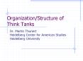 OrganizationStructure of Think Tanks PowerPoint PPT Presentation